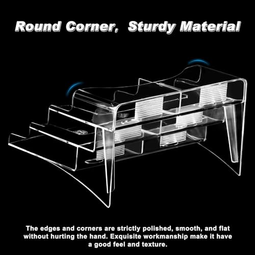 xydstay Acrylic Brochure Holder 8.5x11 Inches, 3 Tier Clear Display Stand Slant Back Design, Plastic Table Stand Sign Holder with Divider Wall Mount xydstay Acrylic Brochure Holder 8.5x11 Inches, 3 Tier Clear Display Stand Slant Back Design, Plastic Table