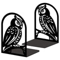 1 Pair Metal Bookends for Shelves, Owl Bookshelf Decor Heavy Duty Book Ends Book Stoppers for Office, Desk, Shelf, Room 3.5"x4.7"x7.1" Book Holders for Shelves Tall Bookends - style: Owl