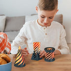 3PCS Impossible Cone,3D Printed Spiral Cone Fidget Toys,Impossible Pyramid Passthrough Sculpture,Stress Relieving Toys for Adults and Kids,Stocking Filler White Elephant Gifts(Black Gold) - color: Black Gold