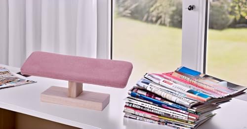 Wooden Watches Display Tower Base Watch Neck Bracelet Organizer Rack Bangle Scrunchie Headband Showcase Tower Pink Suede - color: Flat Suede Pink