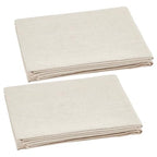 FINGERINSPIRE 2 PCS Pottery Linen Cloth 63x39 inch (Ivory White) - Linen Fabric Tablecloth Clay Sculpture Tool for Ceramic Art DIY Crafts