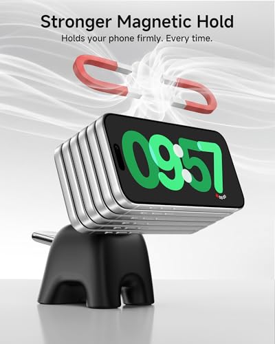 2026 Magnetic Wireless Charging Station, 15W Ultra-Fast Charger Stand for iPhone 17 16 15 14 13 12 Pro Max, 5W for Apple Watch&Airpods, 2-in-1 Foldable Charger for Home/Office/Travel(with 30W Adapter) - color: Black