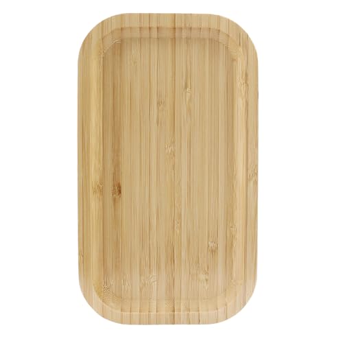 Jiozermi 9.84" Bamboo Serving Tray for Tea, Perfume, Food, Candles & Cosmetics - size: 9.8" x 5.5" x 0.8"