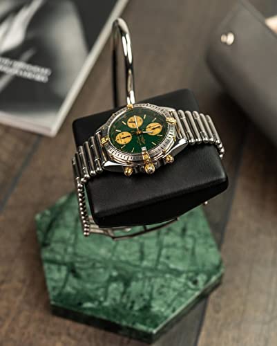LYS&LYX Watch stand watch display stand watch holder watch Handcrafted watch holder (1-green/silver/black) - color: green/silver/black