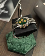 LYS&LYX Watch stand watch display stand watch holder watch Handcrafted watch holder (1-green/silver/black) - color: green/silver/black