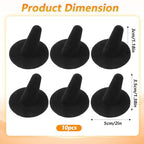 10 Pcs Ring Display Stand Black Velvet Ring Holder Single Rings Organizer For Selling Jewelry Display Stand For Rings Storage
