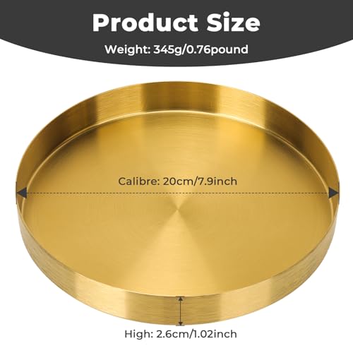 Decorative Tray Centerpiece Decor Organizer Round Trays Storage for Coffee Table Tray Home Decor for Living Room Kitchen Counter