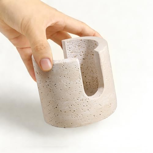 Marble Sponge Holder for Kitchen Sink - Heavy-Duty Real Travertine Stone Sink Caddy Organizer for Countertop, Rust Proof&Water Soap Dish Tray, Luxury Modern Farmhouse Kitchen Decor Accessories