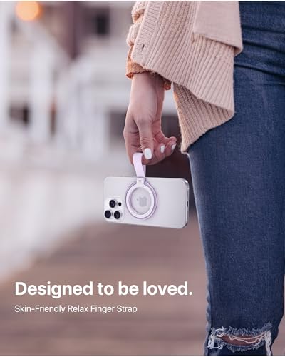 andobil [2026 Unrivaled Stability] Magnetic Phone Grip Holder for MagSafe Ring Stand Holder Kickstand Compatible with MagSafe Accessories for iPhone 17 Air 16 Pro Max Plus 15 14 13 12&Android, Purple - color: Purple