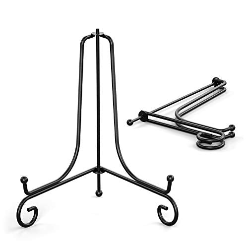 TR-LIFE Plate Stands for Display - 4 Inch Plate Holder Display Stand + Metal Easel Stand for Picture Frame, Decorative Plates, Book, Photo, Collectibles (2 Pack) - size: 4 Inch(2pcs)