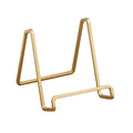 Tripar 3-Inch Gold Painted Square Book Holder/Stand, Wire Mini Easel, Small Photo Stands for Table, Display for Picture Frames, Plaques, & Plates