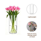 3 Pack Acrylic Cylinder Vases, Non-breakable Vase for Centerpieces, 10 inch Tall Clear Flower Vase Bulk Floating Candle Holder for Wedding Table Home Decor and Party - size: 3 Pack(4''W x 10''H & 5''W x 10''H & 6''W x 10''H)