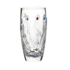 Unique Hand Painted Colorful Peacock Shaped Crystal Glass Vase-11 inch Tall. - color: Colorful