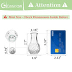 Glasseam Small Bud Vases for Centerpieces: 20PCS Mini Clear Glass Vase Set for Flowers Decor Wedding Party Baby Shower Dining - 2.7" Tiny Table Decorations Centerpiece