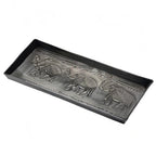HF by LT Elephants Pattern Metal Boot Tray, 30 x 13 inches, Antique Zinc Finish - color: Elephants Pattern, Antique Zinc Finish
