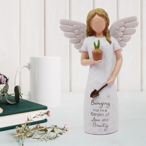 Gardening Gifts for Women, Gift for Gardeners Woman, Garden Gifts Women, Unique Gardening Gift, Garden Angel, Sculpted Hand-Painted Angel Figurine - style: Gardening love angel
