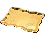 Gift Boutique 10 Gold Rectangle Trays for Dessert Display Table Parties 9" x 13" Disposable Paper Cardboard in Elegant Shape for Platters Cupcake Birthday Parties Dessert Weddings and More Food Safe