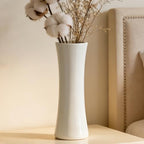 12 Inch White Vase Ceramic Flower Vase, Tall Vases for Pampas Grass, Home Decor, Modern Textured Vases for Living Room Decorations,Table Centerpieces,Shelf,Farmhouse Small Ceramic Vase - style: Shape 9