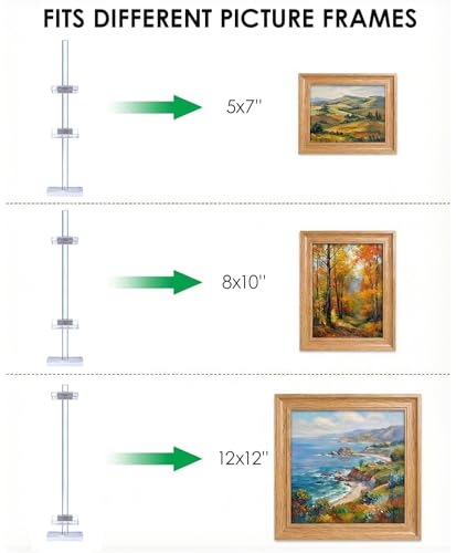 Adjustable Tabletop Acrylic Easel Stand for Picture Frames & Photo Display – Art Easel, Holds Frames up to 17" H, Perfect for Table Decor, Wedding Sign, Artwork Holder (1) - size: 1-Pack, 17"H