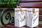 LIVDUCOT Farmhouse Wooden Decor Book Stack | Rustic Faux Book Stacks | With God All Things Are Possible Sign - color: Faith