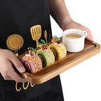 2 Pcs Rectangular Serving Platters for Food Dish Party Wooden Charcuterie Boards 14" x 7" Acacia Wood Trays for Kitchen Counter Decor Rectangle Dessert Plates Cheese Board Snack Appetizer Platter - size: 14" x 7"