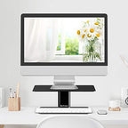BoYata Monitor Stand, Adjustable Monitor Riser Metal Computer Stand Compatible with TV, PC, Laptop, Computer, iMac, and All Screen Display-Black - color: Black