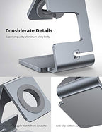 Lamicall Stand Suit for Apple Watch, Charging Stand : Desk Watch Stand Holder Charging Dock Station, Gift Compatible with Apple Watch Series SE 11/10/9/8/7/6/5/4/3/2/1, 44mm/42mm/40mm/38mm - Gary - color: 3-Grey
