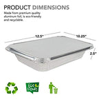 Disposable Aluminum Pans with Lids 9x13 (25 Pans and 25 Lids), Food Containers for Baking, Cooking, Heating, Storing and Prepping, Stock Your Home - size: 25 Pack w/ Lids