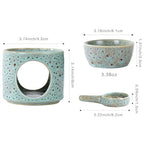 Essential Oil Burner for Scented Oil, Oil Warmer, Tealight Wax Melt Warmer, Candle Diffuser, Tea Light Holder, Green - color: Green
