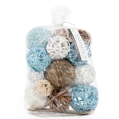 ANDALUCA Decorative Vase Filler Bag with Orbs, Balls (Aqua Blue) - color: Aqua Blue