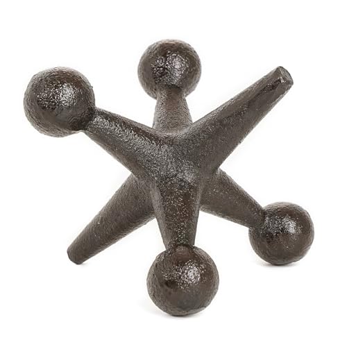 Sungmor Cast Iron Decorative Jack Statue, Home Office Accent Figurine, Antique Brown Jack Sculpture for Bookcase or Table Decoration, Creative Bookends, Paperweight, Door Stop - color: Jack Statue