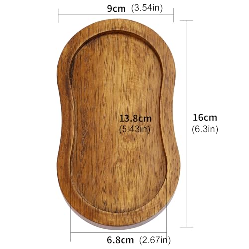 Salt and Pepper Wood Mill Tray, Retro Colour Pepper Grinder Rest, Work Surface and Dining Table Protector (Pepper Mill not Included) - color: G Retro Colours Mill Rest