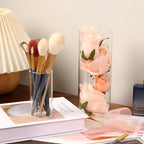 Fixwal 4pcs Clear Glass Cylinder Vases, 4, 6, 8, 10 Inch Tall Cylinder Vases for Centerpieces, Glass Flower Vase Floating Candle Holder Vase for Table Shelf, Party, Wedding, Home Decor - size: 4pcs