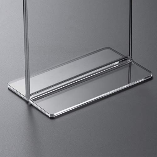 HIIMIEI Acrylic Sign Holder 8.5 x 11: Table Menu Display Stand, Clear Plastic 8.5x11 Double Sided Picture Frames for Desk Display(6 Pack)
