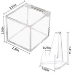 Championship Ring Display Case, Clear Acrylic Championship Ring Holder Box, Acrylic Display Easel Coin Stand Holder, Holder Box for Storage Championship Ring and.Coin (1, 2.36 Inch)