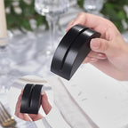 UNIQOOO 10 Pack 3.3" Arch Black Wood Stand with 1/8" Slot, for Wedding Acrylic Table Number Sign, Wedding Display Stand, Card Holder, Great for Bar Menu, Retail Sign, Party and Events - color: Acrh Black Wood