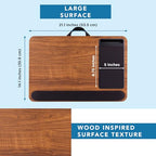 LAPGEAR Home Office Pro Lap Desk with Wrist Rest, Mouse Pad, and Phone Holder - Espresso Woodgrain - Fits up to 15.6 Inch Laptops - Style No. 91612 - color: Espresso Woodgrain, size: Home Office Pro W/Wrist Rest