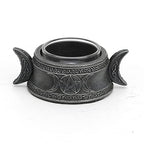 Veronese Design 1 3/8" Tall Triple Goddess Tealight Candle Holder Resin Sculpture Handmade Wiccan Decor Figurine Collectible