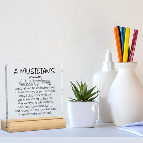 Music Lover Gift Musicians Gifts Graduation Gifts for Music Teacher Music Lover Office Home Desk Shelf Decor Acrylic Sign