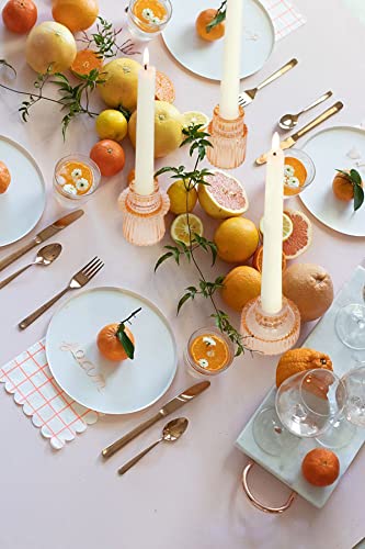 Vixdonos Glass Candlestick Holders Tealight Candle Holders for Table Centerpieces, Wedding Decor and Dinner Party (3 Pcs, Yellow) - color: Yellow, size: 3 Pcs