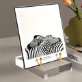 SVENJBB Acrylic Easel Display Stand with Adjustable Gold-Toned Pegs – Crystal Clear Acrylic with Floating Appearance, Ideal for Photos, Cookbooks, Invitations, and Plates, 1Pack