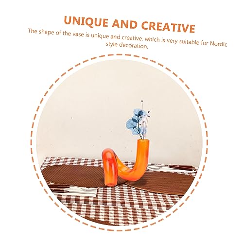 Happyyami 1pc Nordic Hydroponic Vase Unique Creative Glass Flowerpot for Home Decor Stylish Special Shaped Design for Shops Restaurants and Living Spaces
