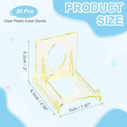 uxcell 20 Pack Book Display Stands, 2" Adjustable Display Holder Mini Clear Easel Collector Stand for Displaying Comics, Magazines, Postcards, Art works, DVDs, Medals, Yellow - color: Yellow