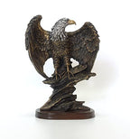 Eagle Statue Decorative, Bald Eagle Figurines Statues for Home Decor Bronze Resin Ornaments for Sculpture.