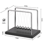 QLKUNLA Newtons Cradle Balance Balls Science Physics Gadget Desktop Decoration Kinetic Motion Toy for Home and Office(7 Beads) (7 Beads)