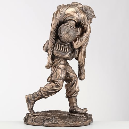 Veronese Design 9 1/2 Inch No Soldier Left Behind Cold Cast Resin Bronze Finish Sculpture US Military Veteran Gift
