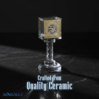 Crystal Havdalah Candle Holder 13 cm with Plaque - color: Crystal Havdalah 1