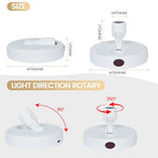 HAMVIDNE LED Spotlight, Rechargeable Battery Picture Lights, Uplighting Indoor, Spot Light with Remote, Plant Tree & Wall Art Display Dartboard Closet Spotlight-White - color: Chargeable White, size: 2 Pack
