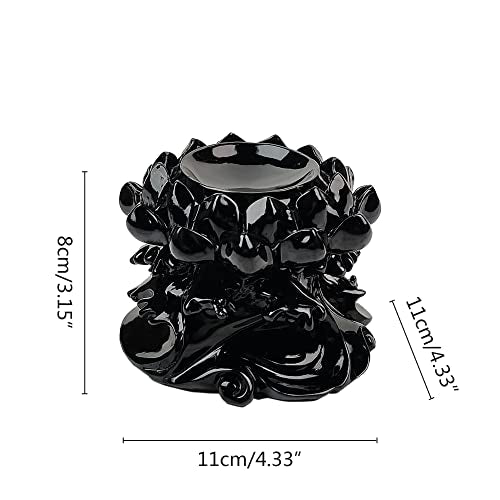 Large Lotus Crystal Ball Stand Sphere Display, Natural Healing Feng Shui Glass Orb Holder Base Statue Decoration, for 80mm-150mm Sphere - style: Large Lotus