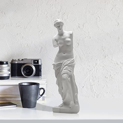 Venus de Milo Statue - Handcrafted Resin Sculpture 11 Inch Tall White Greek Goddess Art | Museum Replica for Home Decor, Office Desk, Bookshelf Display | Roman Aphrodite Mythology Decor